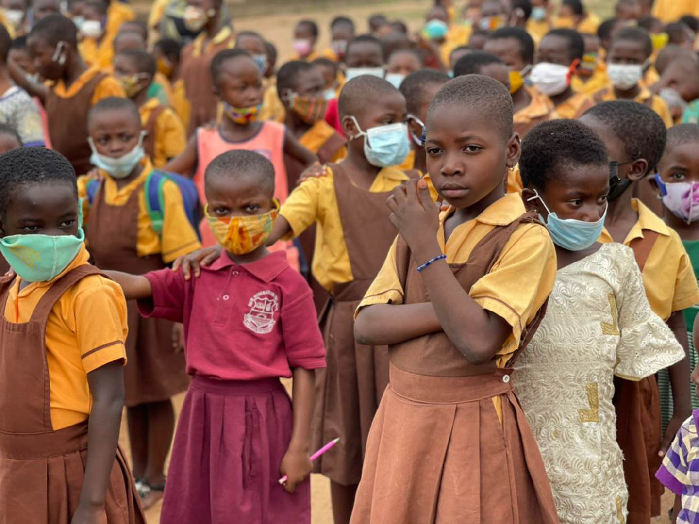 Parade of needy students for Sponsors- courtesy smileatschool